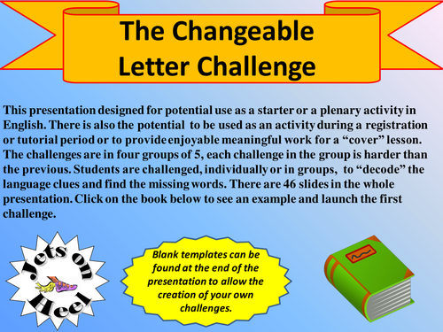 The Changable Letter Challenge