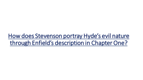 Jekyll and Hyde Essay Revision - PPT
