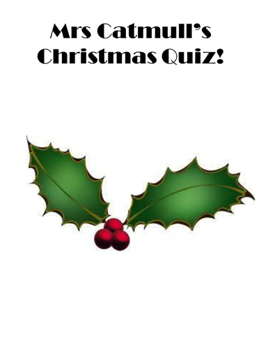 KS3 English Christmas Quiz Booklet