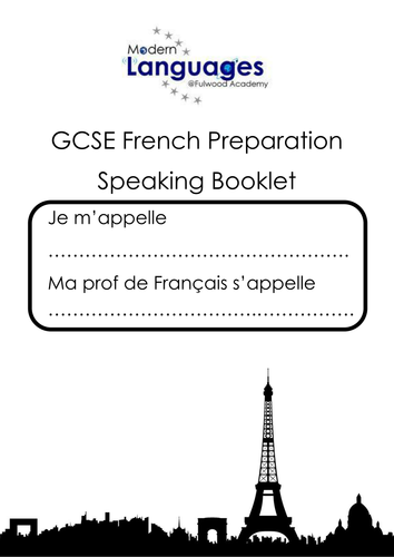 New GCSE French Speaking Booklet