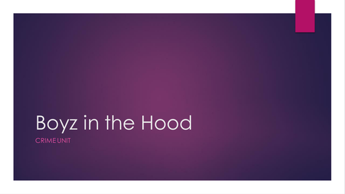 AQA Sociology GCSE Boyz in the Hood review Crime