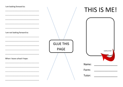 'This is me!' KS2/3 Pupil Leaflet Template
