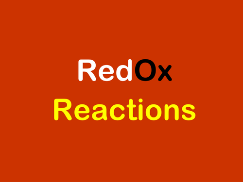 AQA A-level / AS Redox reactions, oxidising & reducing agents, working with half equations