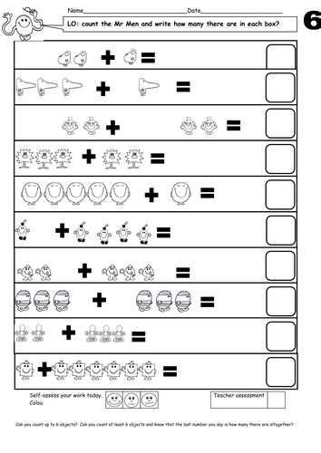 Adding to 6, 10 and 20