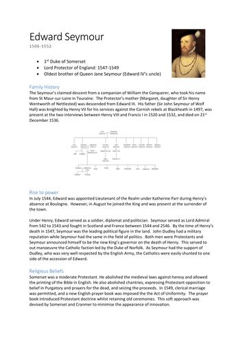 Edward Seymour vs. John Dudley