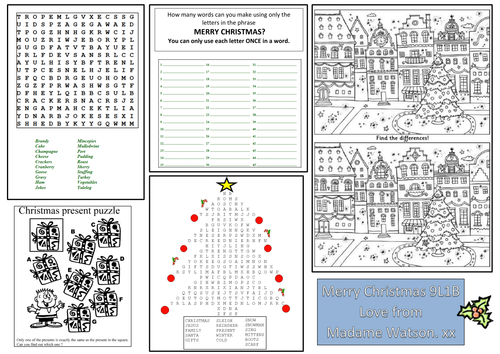 Christmas puzzles