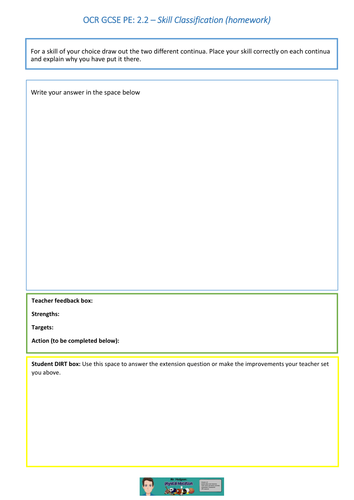OCR GCSE PE (2016) Section 2.2 - Skill classification