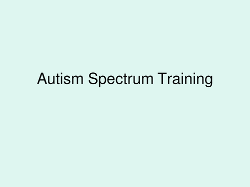 Whole School SEN - Autism Spectrum Training