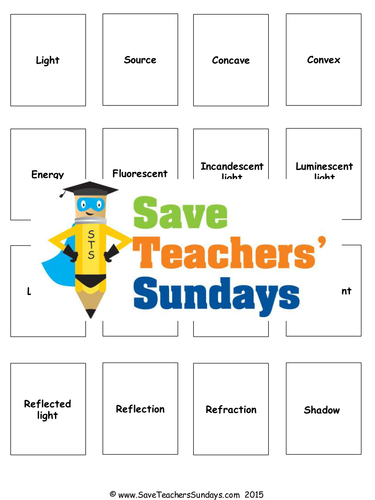 Light Terminology  KS2 Lesson Plan and Activity Cards