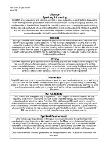 end-of-year-6-report-for-ma-child-teaching-resources