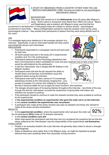 Meeus and Raaijmakers psychology study of obedience