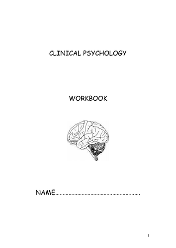 Clinical Psychology Workbooklet
