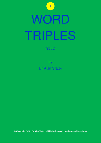 Word Triples Set 2