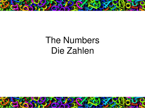 German Numbers 1 100 Die Zahlen Teaching Resources