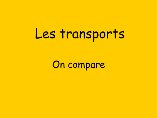 On compare les transports