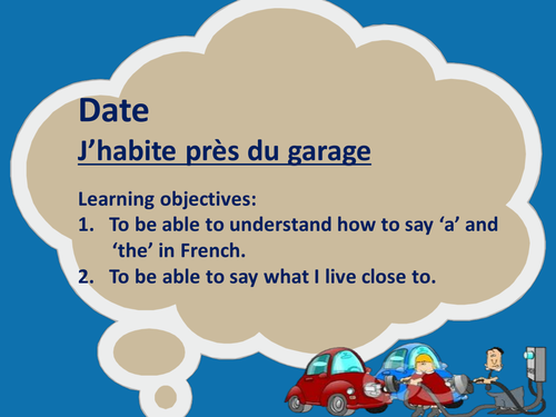 Lesson PowerPoint - Places in town 2 (Using près de)