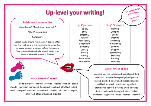 Mat to support the uplevelled use of language - ks2