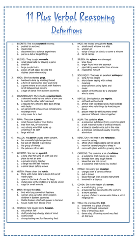 11 Plus Revision Materials Reading Comprehension And Verbal Reasoning - 