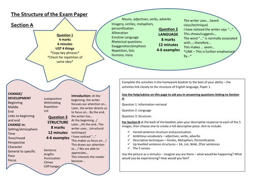 AQA Language Paper 1 HW Booklet