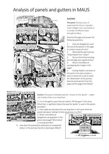 Visual Literacy used in MAUS by Art Spiegelman