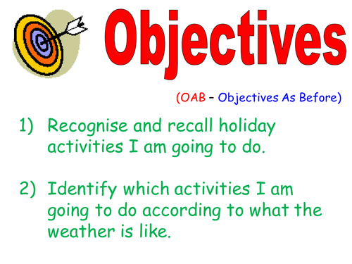 Holiday plan activities and weather