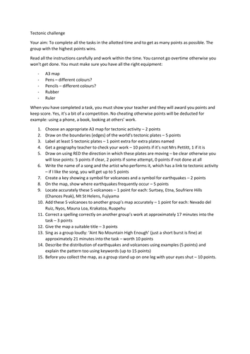 L1 Location of tectonic hazards Edexcel A-level from 2016