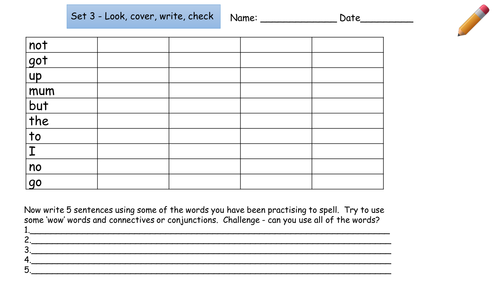 first one hundred high frequency words differentiated spelling practice worksheets teaching resources