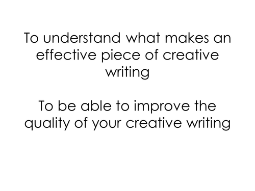 Exam Style Creative Writing