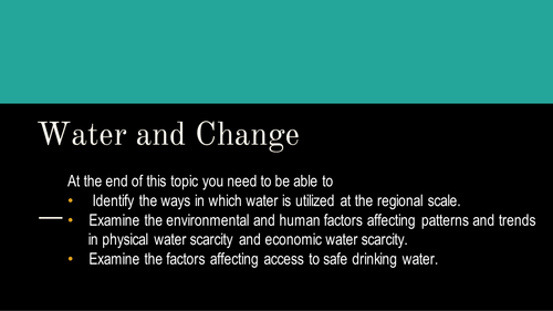Water and Change