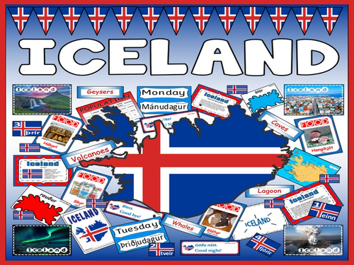 ICELAND TEACHING RESOURCES ICELANDIC LANGUAGE key stage 2-4 EUROPE GEOGRAPHY