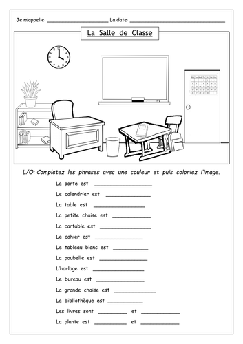 french dans la salle de classe ks2 worksheets