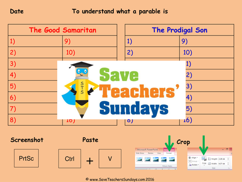 Parables KS1 Lesson Plan and Worksheet