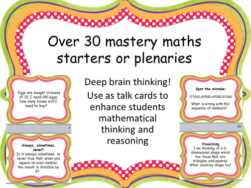 30 mastery maths starters plenaries ks2 by erylands teaching 
