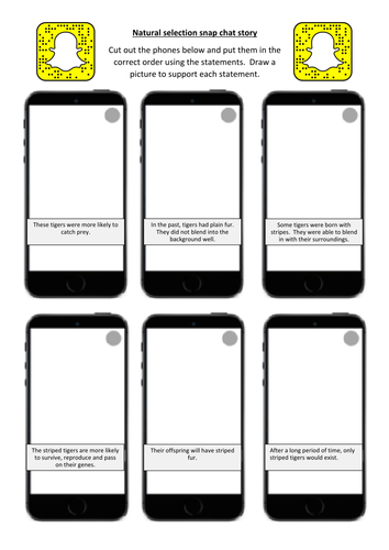 Natural selection snap chat storyboard