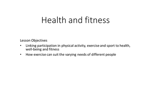 AQA GCSE PE NEW SPEC -Health and well being unit of work presentation, student book and tests