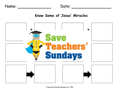 Miracles by Jesus KS1 Lesson Plan and Worksheet