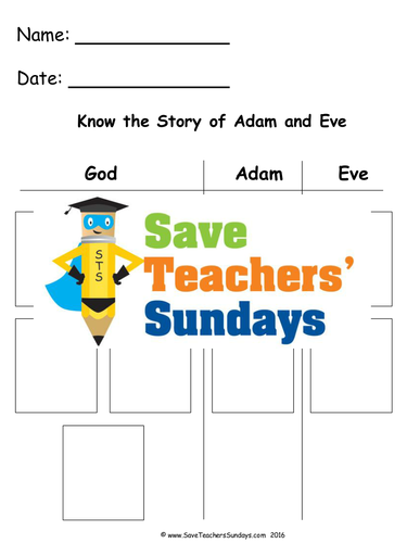 Adam and Eve KS1 Lesson Plan and Worksheet | Teaching Resources