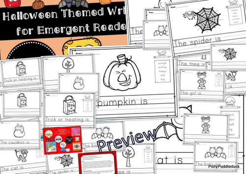 Hallowe'en Themed Emergent Readers and Writers Pack