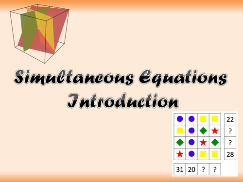 Simultaneous Equations Introduction