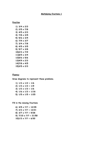 multiplying fractions together worksheets year 6 teaching resources