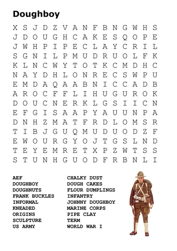 World War One Doughboys Word Search