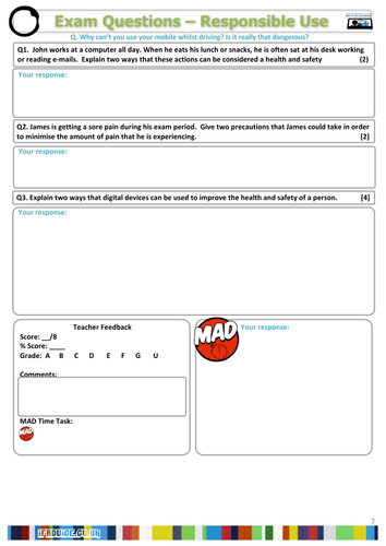 Fillable homework Responsible Use