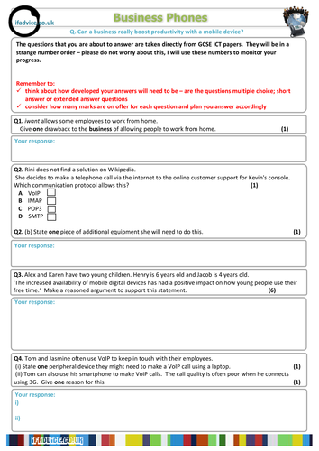 Fillable Homework Business Phones