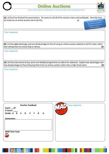 Fillable Homework - Online Auctions