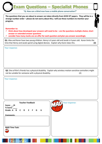 Fillable form homework sheets for entire GCSE course
