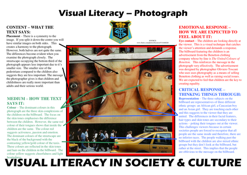 Visual Literacy in Society & Culture