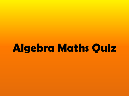 Math Quiz (ppt)