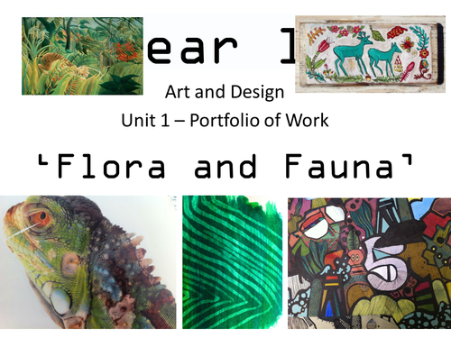 Flora & Fauna - KS4 GCSE Unit of Work - Concertina Sketchbook - Drawing, Animals, 3D, AQA