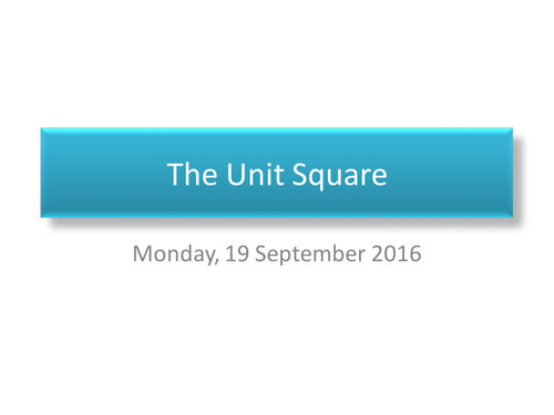 Transformations with Matrices: Using the unit square