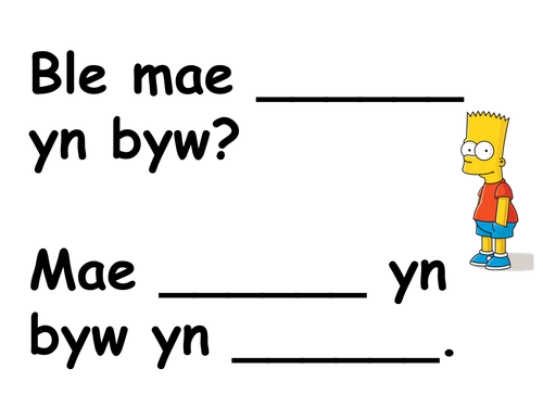 Ble mae ________ yn byw? Where does _________ live?